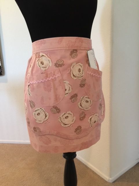 Pink Apron with Flower Design