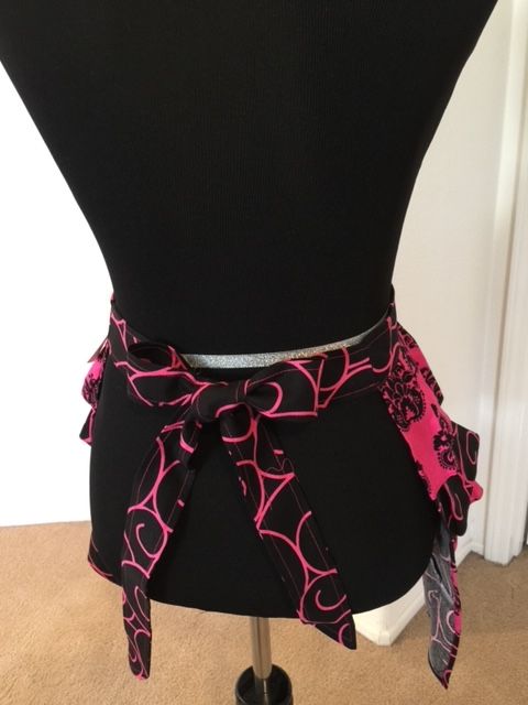 Black and Pink Apron Back View